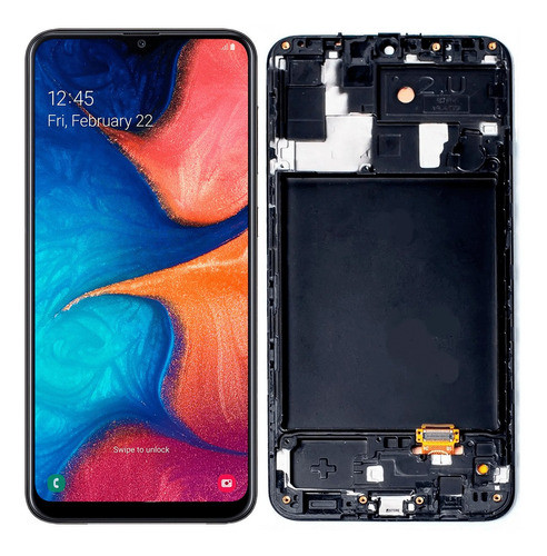 Tela Frontal Display Lcd Compatível A20 Com Aro Incell 0