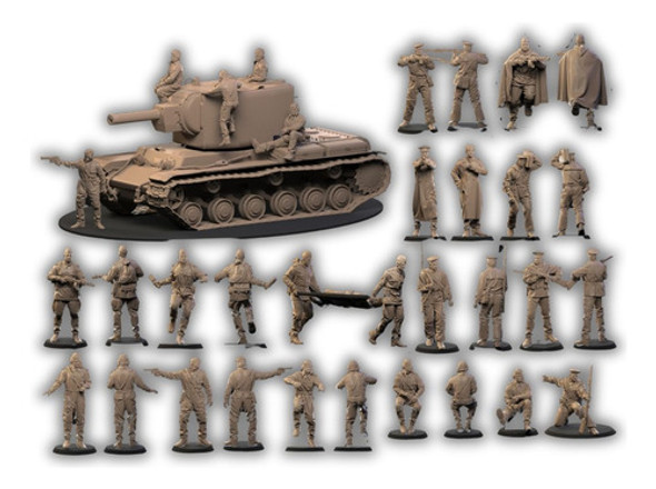 Soldados Rusos, Tanquistas, Escala 1/16, Blanco, Ww2 0