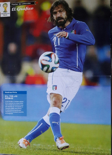 Mini Poster Andrea Pirlo  43 X 30 Satinado 1