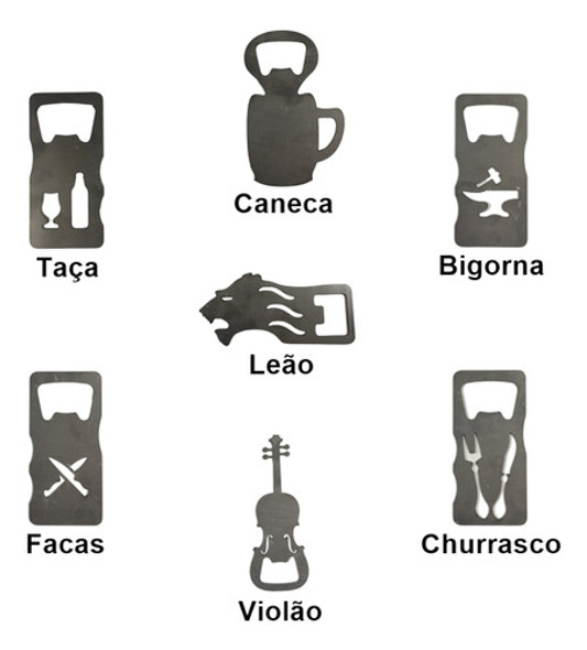 Kit 3 Abridor Aço Inox 420 3mm - Vários Modelos 1