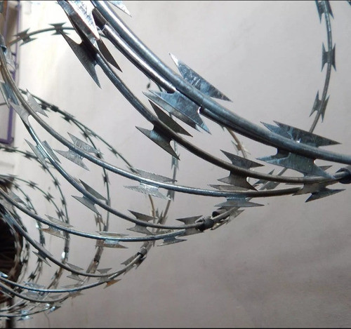 Alambre Concertina Doble Cruzada De 45 Cm Galvanizada 1