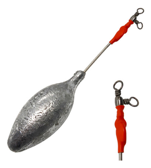 Chumbada Pesca De Praia - Torpedo Anti Torção Triplo 80g 1 Chumbada Pesca De Praia - Torpedo Anti Torção Triplo 80g 1