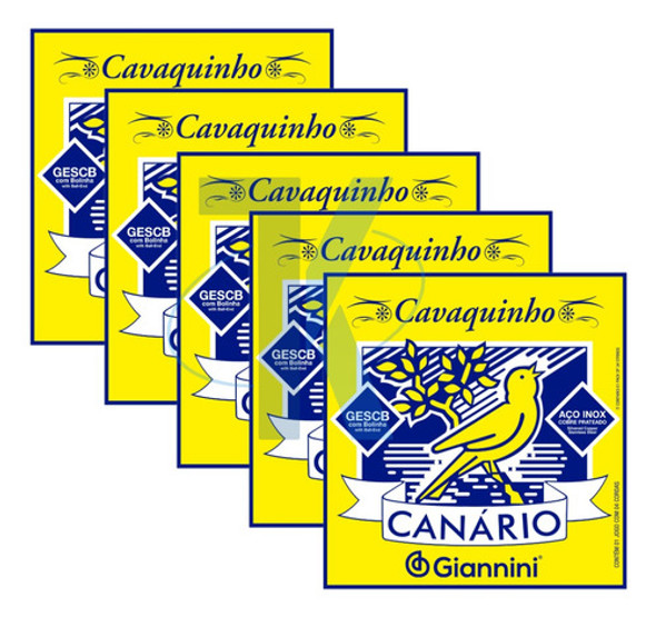 Encordoamento Cavaquinho Giannini Bolinha Gescb - Kit C/ 5 0