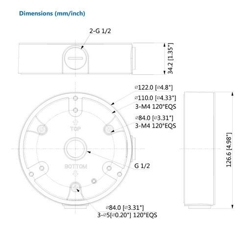 Caja De Conexiones Aluminio Dahua A Prueba De Agua Dh-pfa137 1