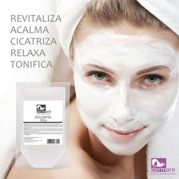 Dolomita Pó Ação Tonificante E Cicatrizante 500g - Dermare 1