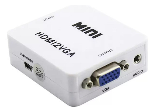 Conversor Adaptador Convertidor Hdmi A Vga  Audio Y Video 1