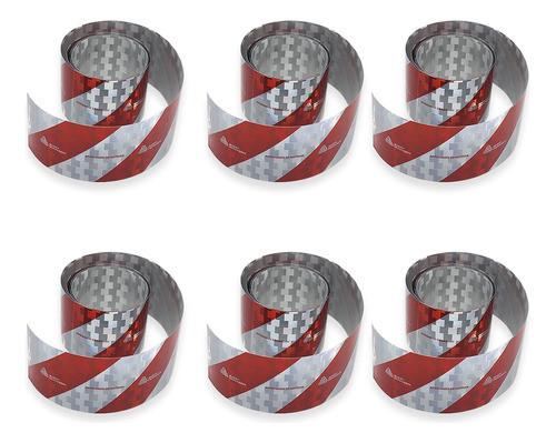 Kit 06 Faixa Refletiva Para-choque Avery Caminhão Van 2m40 0