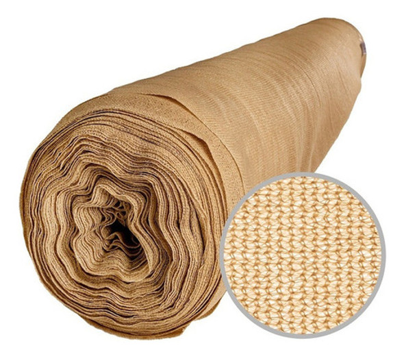 Mediasombra Marrón Beige 90% ,2 M De Ancho X 2 Metros Largo 0