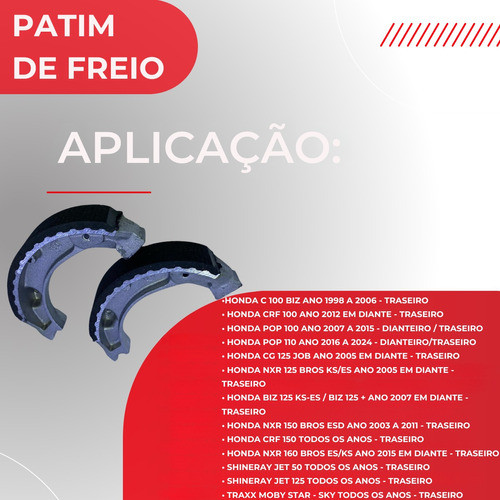 Lona Patim Freio Traseiro Shineray Jet 125 Todos Os Modelos 1