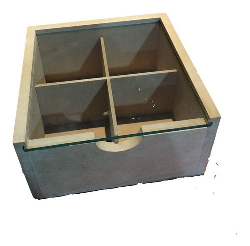 Caja De Te X 4 Con Vidrio Corredizo 0