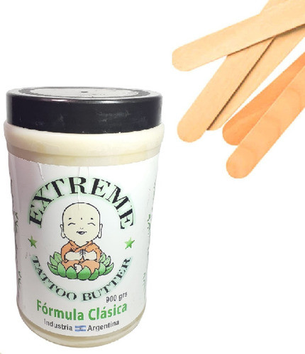 Butter Extreme 900gr.+100 Bajalenguas Tattoo Tatuajes Tatuar 0