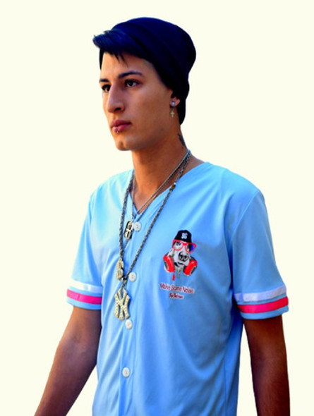 Casaca Beisbol Celeste 1 Casaca Beisbol Celeste 1