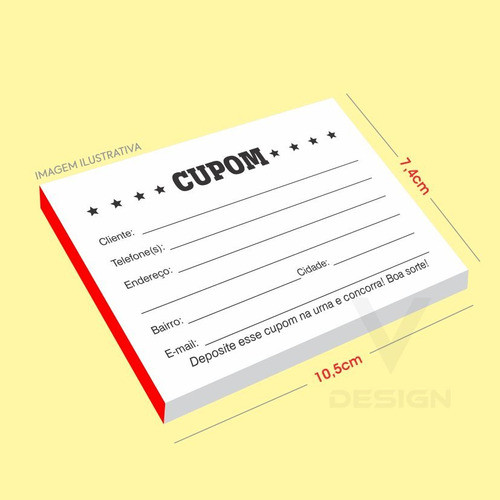 56 Blocos Cupom Para Sorteio - 7,4x10,5cm (2800 Cupons) 1