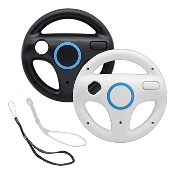 Azfunn Mario Kart Ruedas De Dirección, Negro Blanco Racing W 0