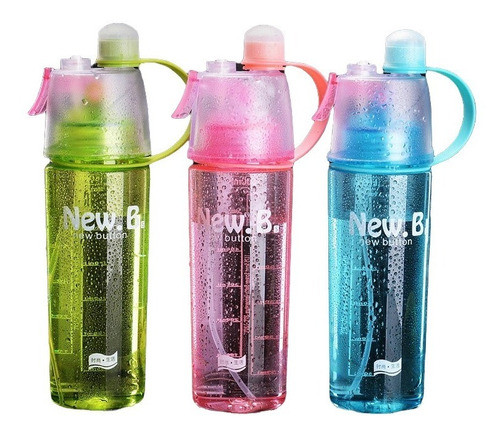 Botella Deportiva Caramañola Pulverizador Spray De Agua 0