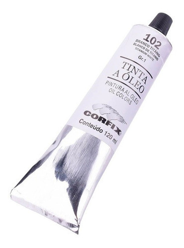 Kit 3x Tinta Óleo Corfix 120ml Branco Titânio 0