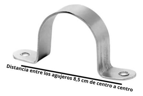 Grampa Abrazadera Omega Metal 1 1/2 Pulgadas Caño Pack X10 1