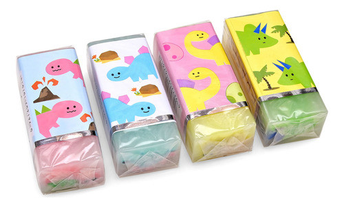 Goma De Borrar Dino Amarilla Y Verde X24 - Goldin Papelería 0