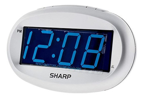 Sharp Led Despertador Led Con Atenuador  Plateado 1