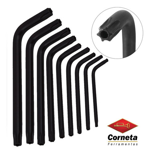 Jogo De Chave Torx Torque Cromo Vanadio Extra Longa 9 Peças 1