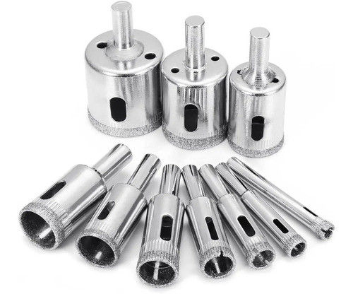 Mecha Copa Diamantada Set 10 Pz Broca Vidrios Cermica Marmol 1