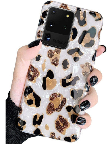 Funda Samsung Galaxy S20 Ultra Brillo Nacarado Leopardo 0