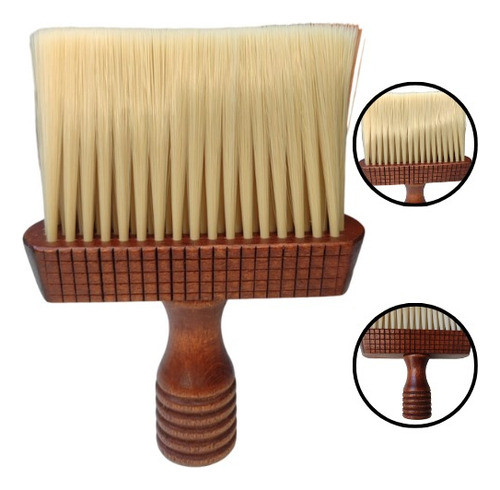Espanador Cabelo Cabeleireiro Barber Madeira Executivo Cod 1 0