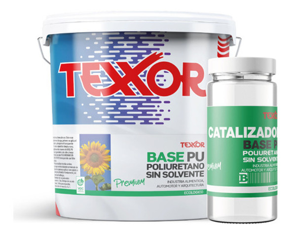 Base Pu Sin Solvente - Bicapa - 1lts Color. Texxor 0
