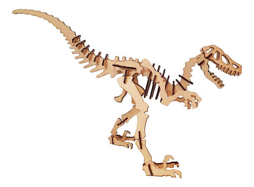 Velociraptor Dinosaurio En Fibrofacil Puzzle Para Armar 0