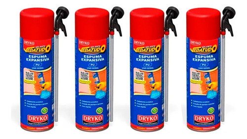 Kit 4 Espuma Expansiva Selante Universal Facil Uso Obras 0