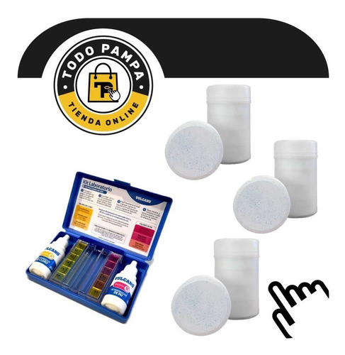 Combo Kit Laboratorio + 3k Cloro Pastillas Triple Accion C 0