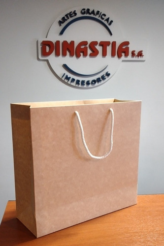 Bolsas Boutique De Cartulina Madera - Pack X 10 Unidades 1