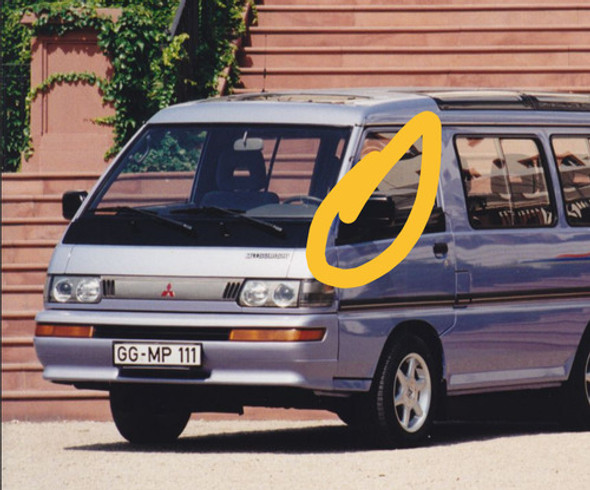Vidrio De Puerta Delantera Mitsubishi L300 Pick Up 91/97 1