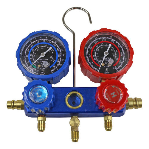 Manômetro Ar Condicionado R134 C/ Mangueira 2,5m + Engates 1