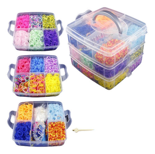 Kit De 4800 Piezas De Colorida Goma Para Pulseras 0