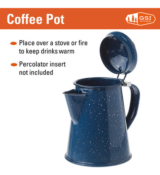 Gsi Outdoors Cafetera Esmaltada Para Almacenar Café Calien. 1