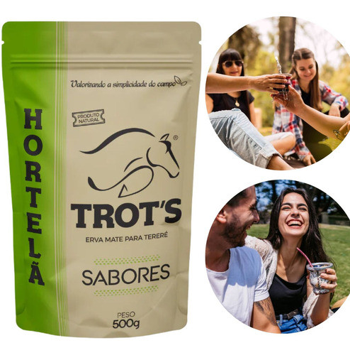 Erva Mate Para Terere Hortelã 500g - Ervas Trot's Kit 12 Un 0