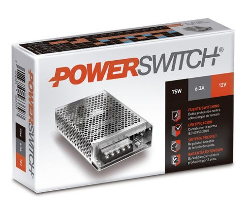 Fuente Transformador Poner Switch 75w 6a 12v... 0