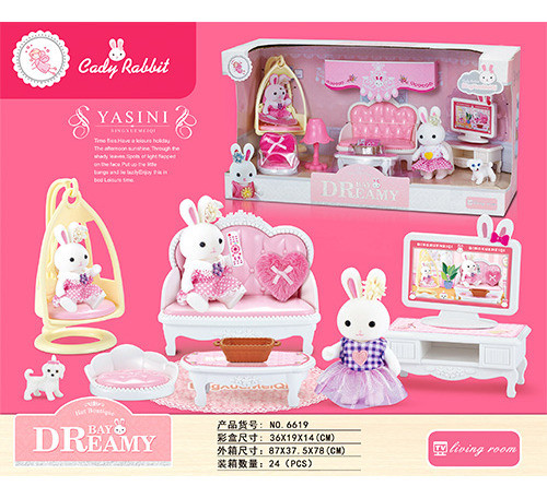 Juego Playset Infantil Coneja Living Room Universo Binario 1