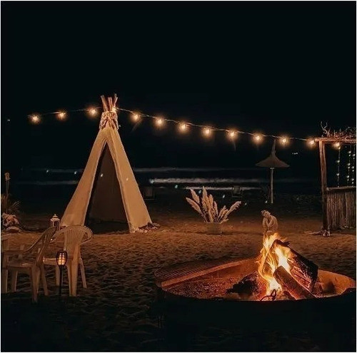 Guirnalda De Luces Con Focos 20 Metros Vintage Decoración Color Negro 1