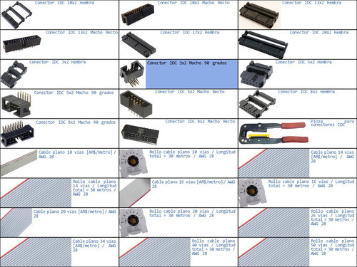 Conector Idc 3x2 Macho 90grad Tira Pines Cable Plano Arduino 1