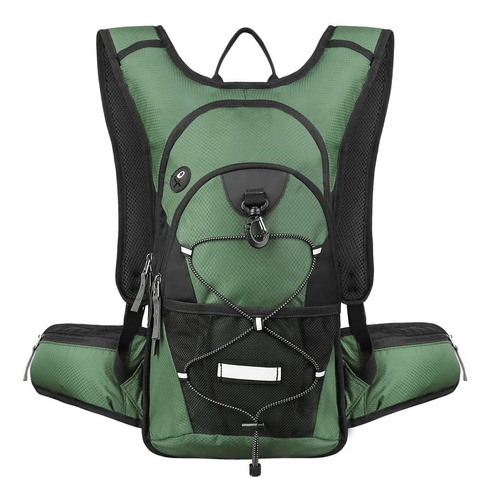 Mochila Senderismo Verde Impermeable Hidratacion 3l 0