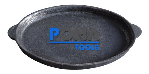 Fuente Ovalada Plancha Servir Lisa Fundicion Hierro Con Asas 1