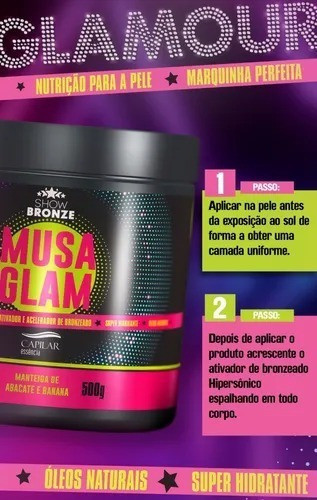 Hipersônico Shock 500g + Musa Glam 500g Show Bronze Capilar 1