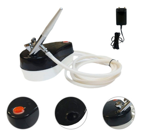 Kit Aerografia Completo Bivolt 110v/220v + Aerógrafo 0,3mm 0