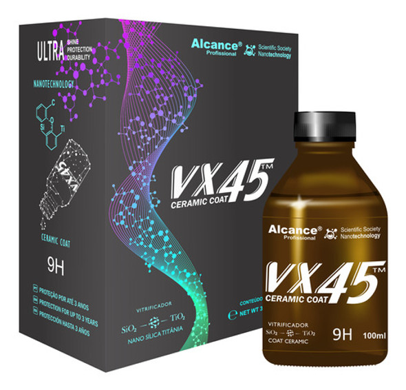 Vitrificador Automotivo Vx45 100ml Ceramic Coat Alcance Prof 1