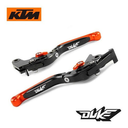 Levas Rebatibles Ktm Duke 390 Naranja Negro Mk Motos 0