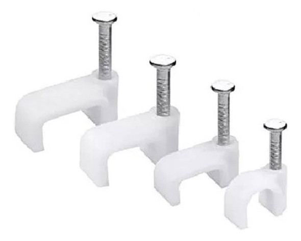 Pack 2 Paquete De 100 Grampas Chatas De Plastico N°12 0