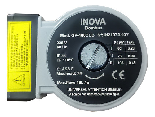 Bomba Circuladora Inova Gp-100 Ccb (latão) 220v - Mono 0