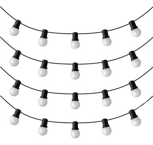 30metros Guirnalda Con 30 Focos Led Opal Exterior Vintage. 1